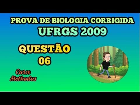 Thumbnail da aula: 06 de 2009 da prova de biologia da UFRGS - O esquema abaixo mostra uma célula animal iniciando