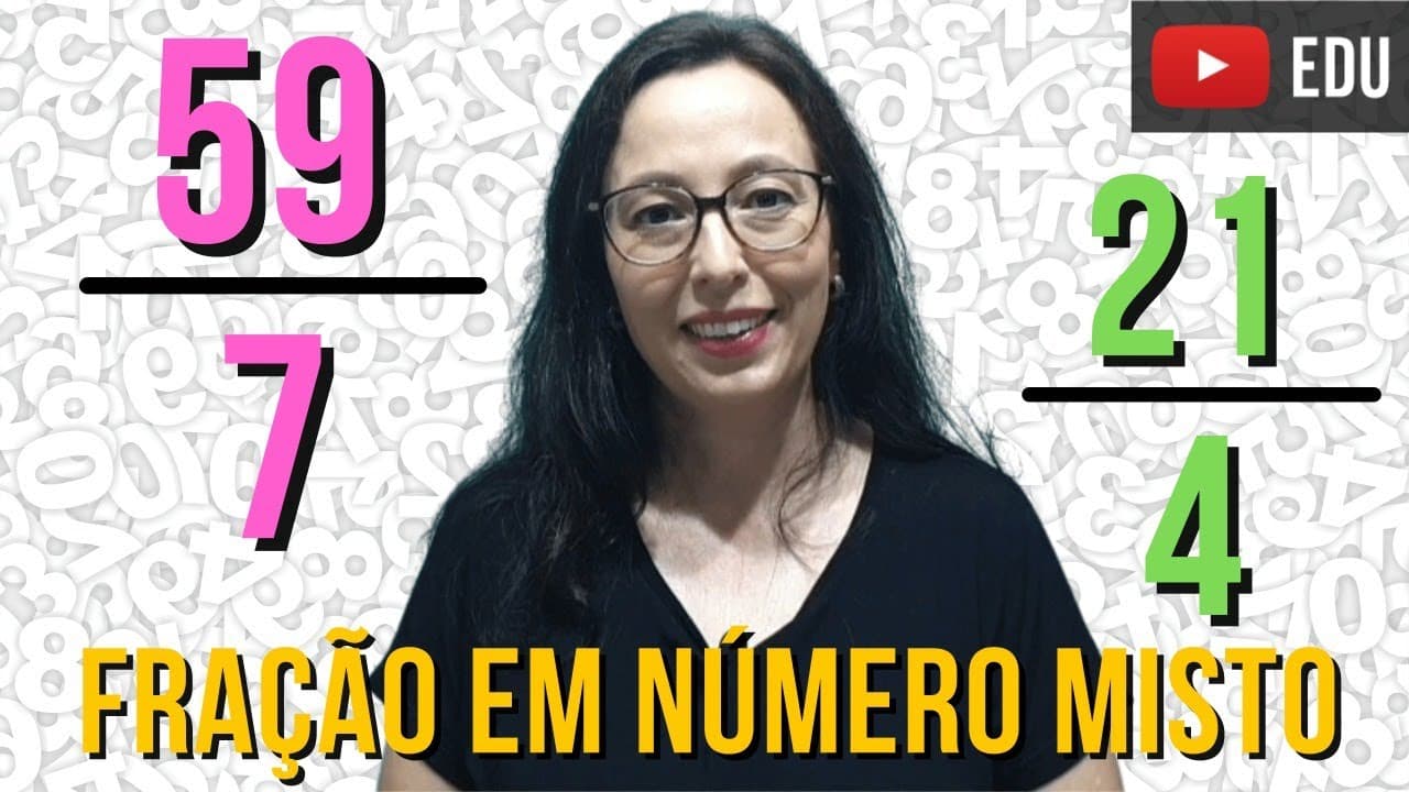Thumbnail: FRAÇÃO IMPRÓPRIA EM NÚMERO MISTO - Professora Angela Matemática