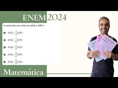 Thumbnail da aula: ENEM 2024 - A densidade demográfica de uma região é definida como sendo a razão entre o número