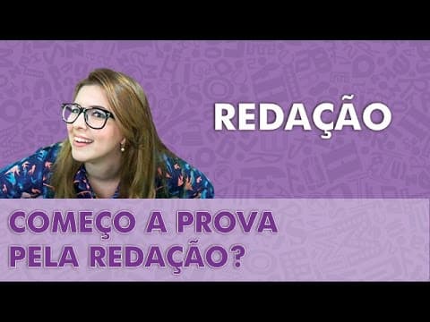 Thumbnail da aula: Profa. Pamba - Devo comecar minha prova pela redação? - Dica Zica