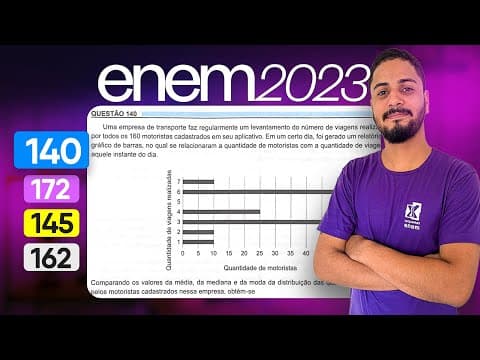 Thumbnail da aula: Questão 140 - Caderno Azul | Estatística | MATEMÁTICA ENEM 2023