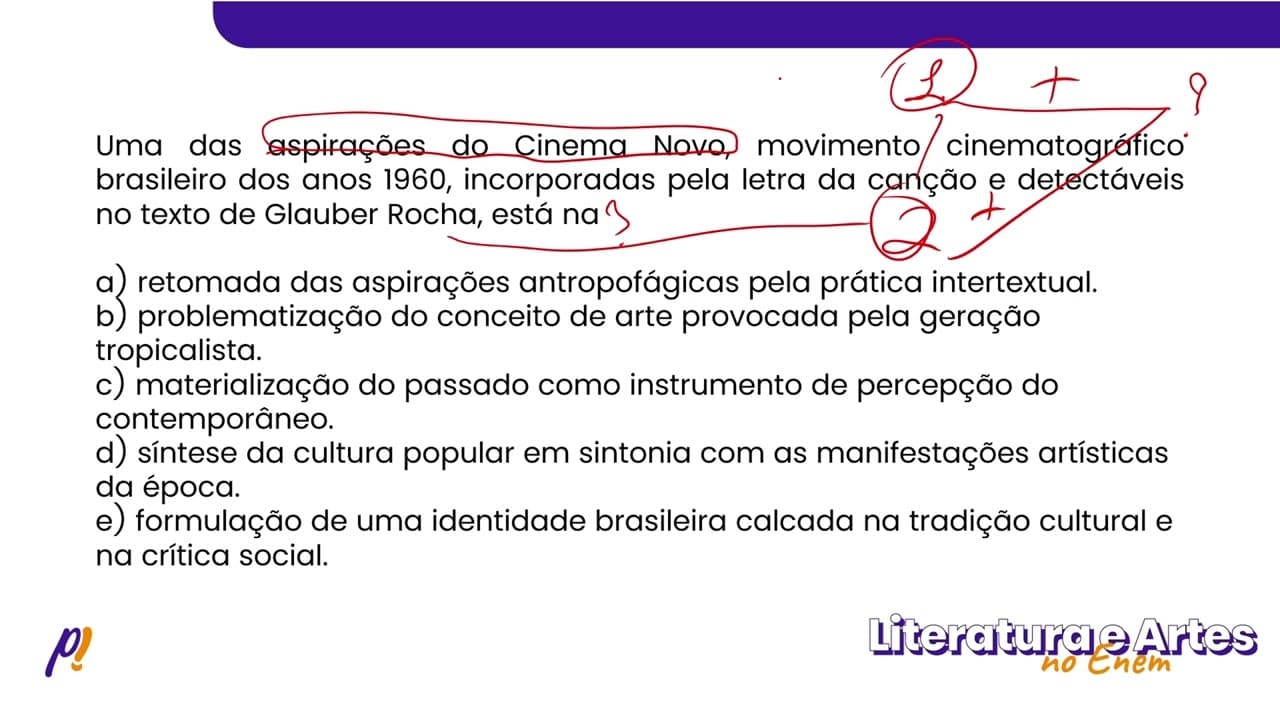 Thumbnail: ENEM DIGITAL 2020 - Séculos XX e XXI | Cinema Novo O filme quis dizer...