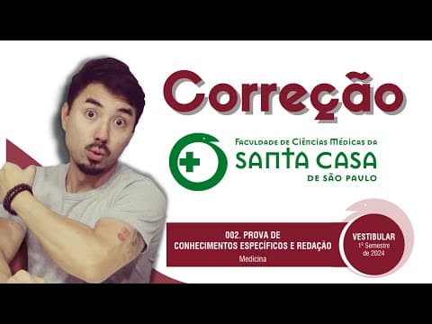 Thumbnail da aula: Correção Santa Casa 2024 | Química