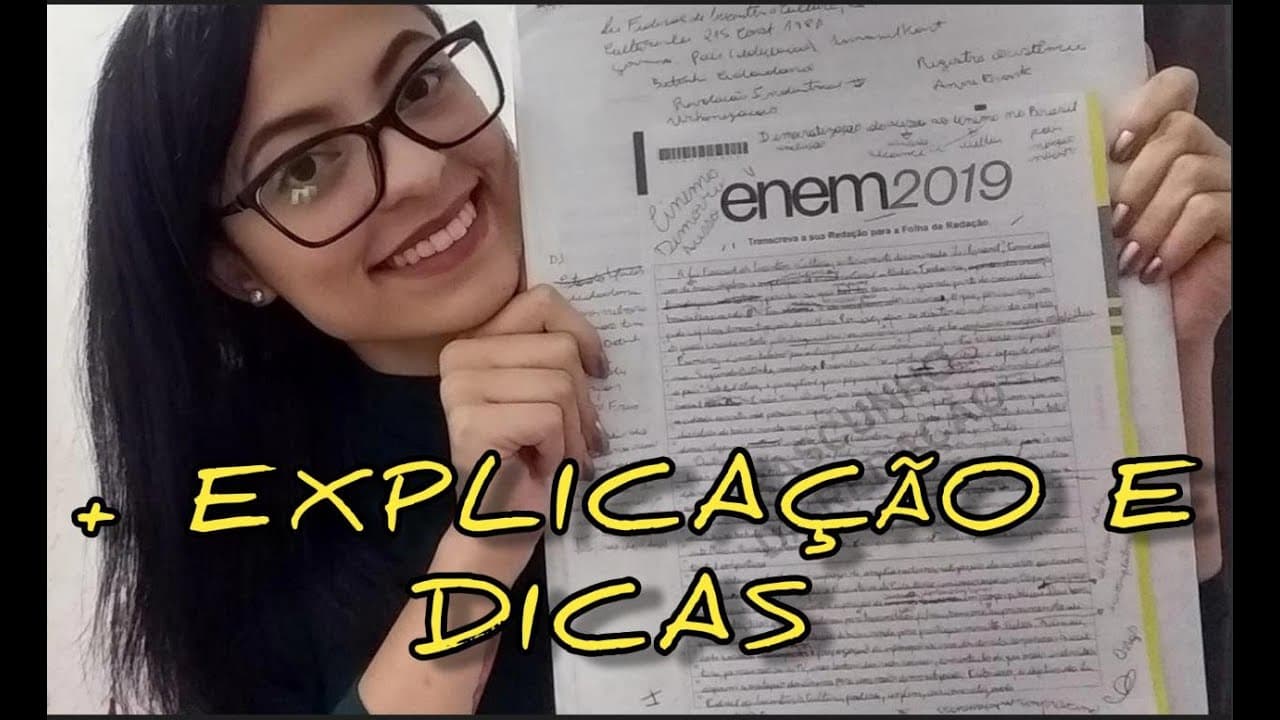 Thumbnail: LENDO MINHA REDAÇÃO 980 DO ENEM 2019! #PARTE1