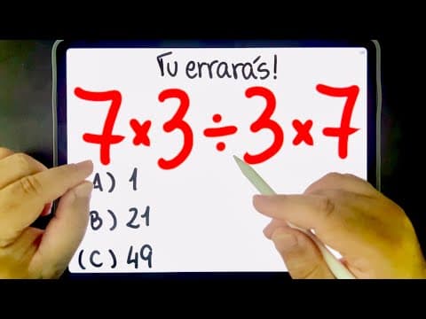 Thumbnail da aula: 🔥 TU ERRARÁS: 7×3÷3×7 = ??? Expressão Numérica Bugante que TODO MUNDO ERRA! Você consegue resolver?