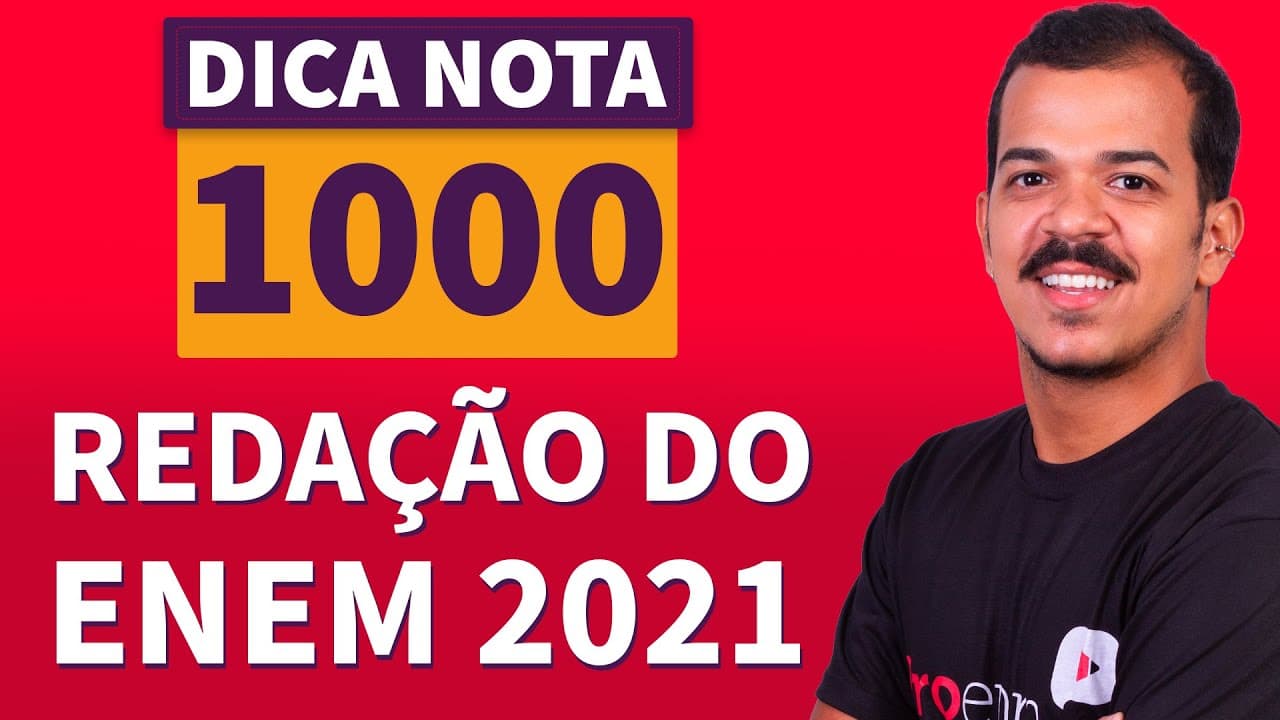 Thumbnail: A REDAÇÃO DO ENEM 2021 | Dica Nota 1000 | David Gonçalves