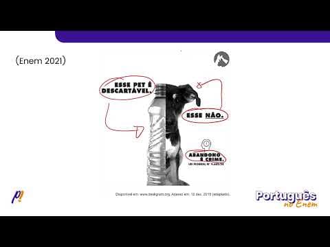 Thumbnail da aula: ENEM 2021 - ESTUDOS DO SENTIDO | A associação entre o texto verbal e as imagens da garrafa e do...