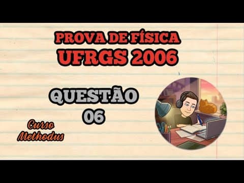 Thumbnail da aula: 06 de 2006 da prova de física da UFRGS - A massa de uma partícula X é dez vezes maior do que a massa