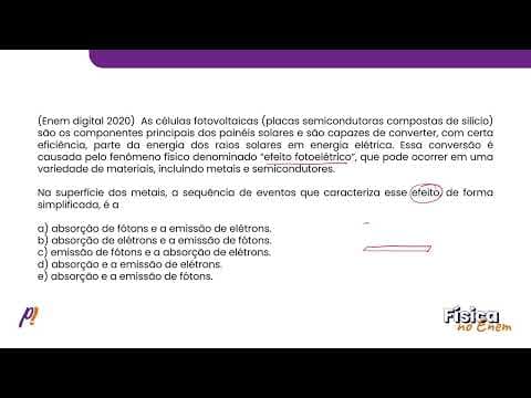 Thumbnail da aula: ENEM DIGITAL 2020 - ELETROMAGNETISMO E TÓPICOS DE FÍSICA MODERNA | As células fotovoltaicas...