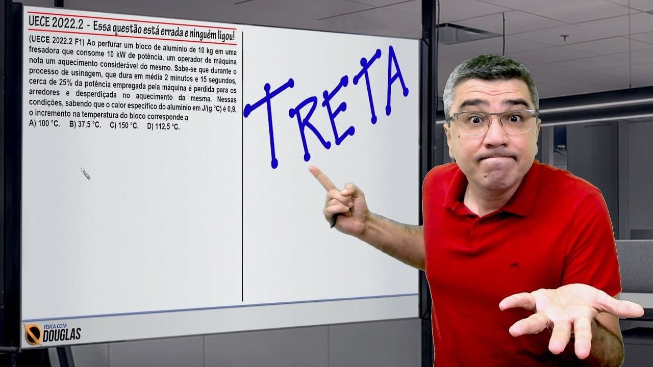 Thumbnail: TRETA EM QUESTÃO ERRADA DO VESTIBULAR UECE 2022.2 FASE 1
