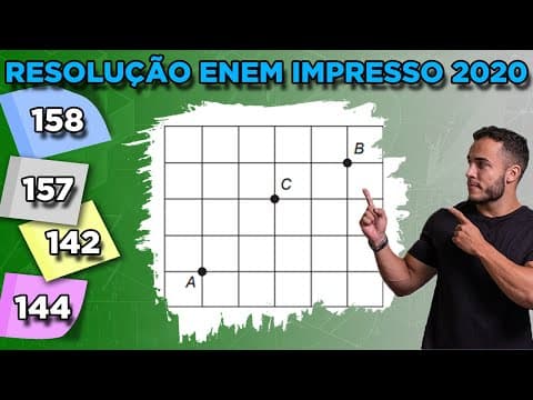 Thumbnail da aula: 🔵 Questão 158 - Caderno Azul | Análise Combinatória | MATEMÁTICA ENEM 2020