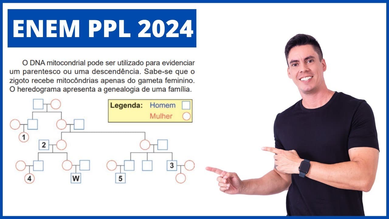 Thumbnail: ENEM PPL 2024 - O DNA mitocondrial pode ser utilizado para evidenciar...