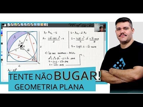 Thumbnail da aula: TENTE NÃO BUGAR! GEOMETRIA PLANA - ÁREAS