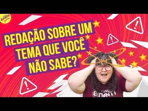 Thumbnail da aula: COMO ESCREVER UMA REDAÇÃO SOBRE QUALQUER TEMA NO ENEM | Redação Enem