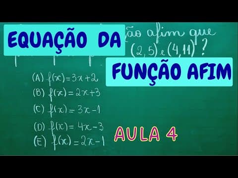 Thumbnail da aula: EQUAÇÃO DA FUNÇÃO AFIM - EXERCÍCIO - Professora Angela Matemática