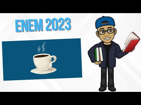 Thumbnail da aula: Enem 2023- Uma cafeteria adotou copos fabricados a partir de uma composição de 50% de plástico...