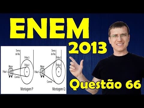 Thumbnail da aula: ENEM 2013 - Questão 66 resolvida (Caderno Azul) - Física - Mecânica - Prof. Marcelo Boaro