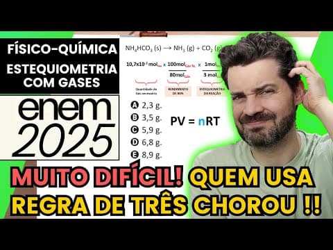 Thumbnail da aula: ✏️ENEM 2025 | Apaixonada por culinária e química, uma chefe de cozinha calculou que, para promover o