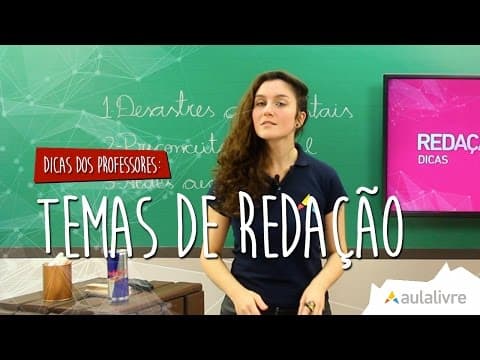 Thumbnail da aula: #Dica dos Professores - Temas de Redação