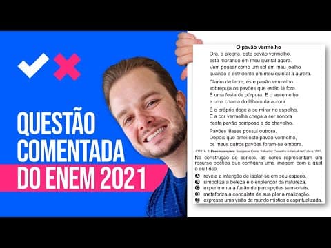Thumbnail da aula: QUESTÃO ENEM 2021 - Que ranço que eu tô desse pavão vermelho até hoje...