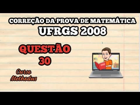 Thumbnail da aula: 30 de 2008 da prova de matemática da UFRGS - Na figura abaixo A B C são vértices de hexágonos