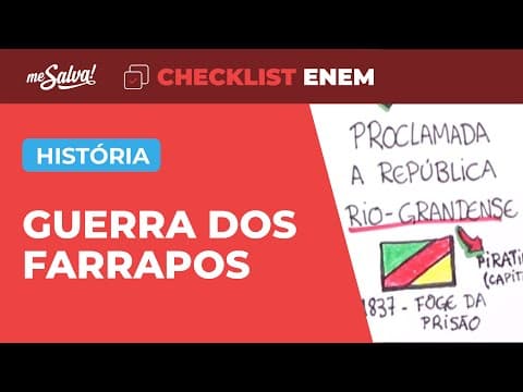 Thumbnail da aula: Brasil Reinado: Revolução Farroupilha - História | Checklist ENEM | Me Salva!