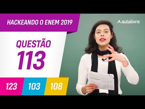 Thumbnail da aula: Enem 2019 | Química: Oxirredução | Questão 113 (cinza)