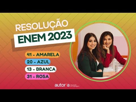 Thumbnail da aula: Enem 2023 - Autoria Linguagem - Questão 41 | Linguagens, prova amarela
