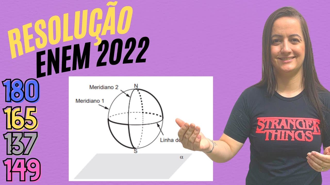 Thumbnail: ENEM 2022 - Q180 (Caderno Azul) Na figura estão destacadas duas trajetórias (PROJEÇÃO ORTOGONAL)