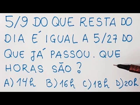 Thumbnail da aula: 🔥 HELP MATEMÁTICA BÁSICA - Problema do 1º Grau #79