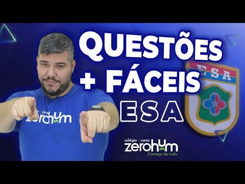 Thumbnail da aula: ESA - Escola de Sargento das Armas - As mais fáceis ano a ano!
