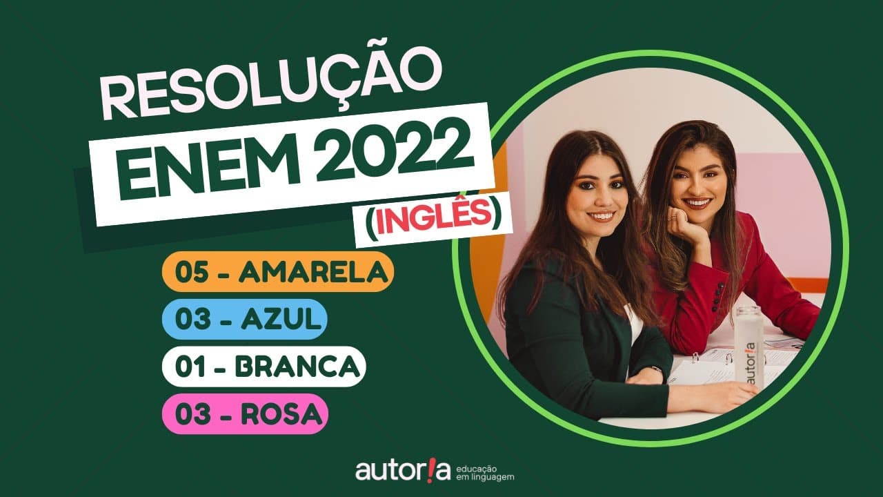 Thumbnail: Enem 2022 (Inglês) - Autoria Linguagem - Questão 05 | Linguagens, prova amarela