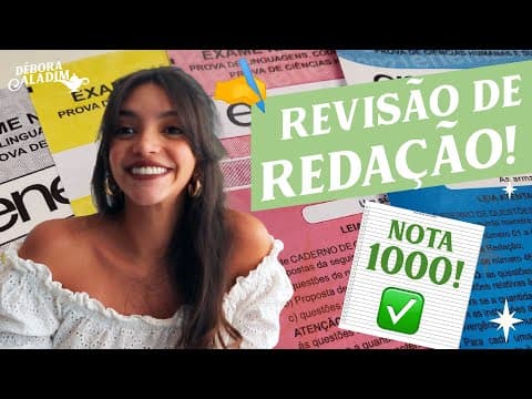 Thumbnail da aula: REVISÃO DE REDAÇÃO PARA O ENEM 2023! (Débora Aladim)