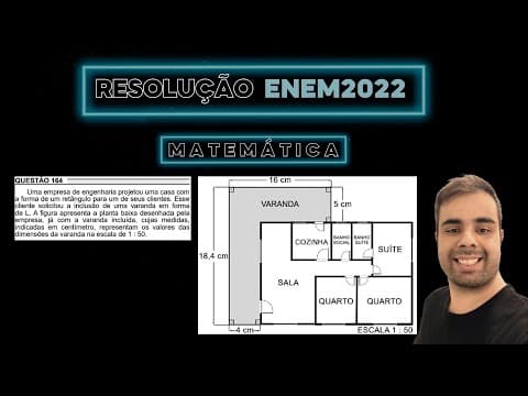 Thumbnail da aula: ENEM 2022 Uma empresa de engenharia projetou uma casa com a forma de um retângulo para um de seus