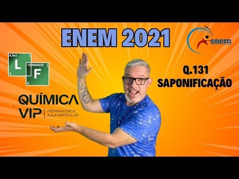 Thumbnail da aula: ENEM 2021|Química| A simples atitude de não jogar direto no lixo ou no ralo da pia o óleo de cozinha