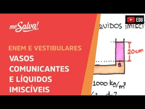 Thumbnail da aula: Me Salva! HID09 - Hidrostática - Vasos comunicantes e Liquidos Imiscíveis