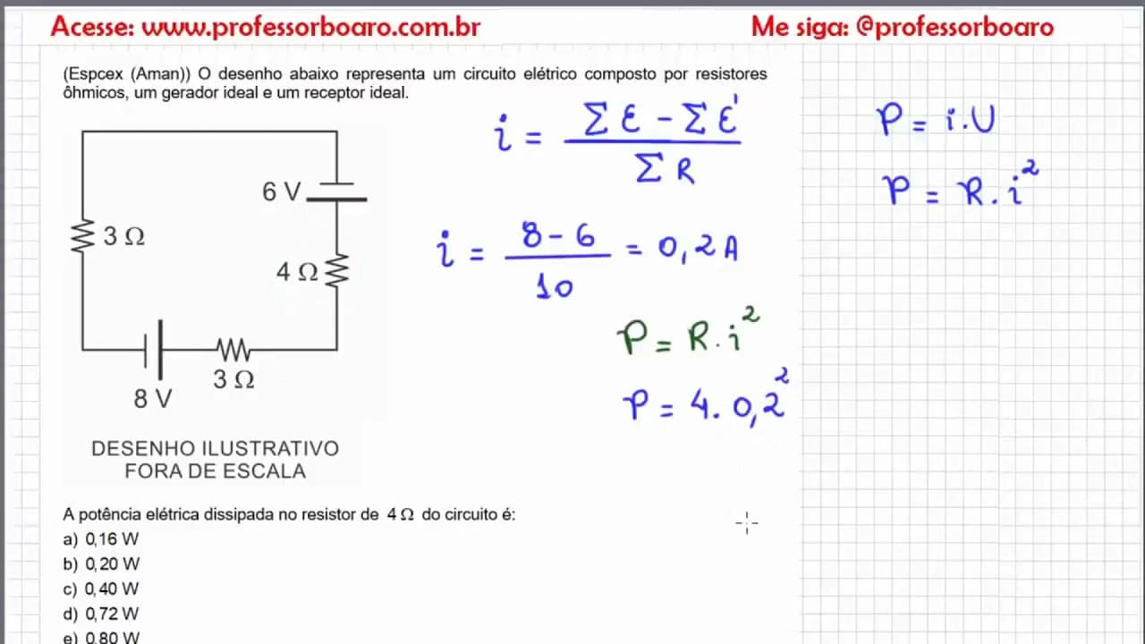 Thumbnail: EXERCÍCIOS PARA REVISÃO DE FÍSICA - Café com o Professor Boaro.