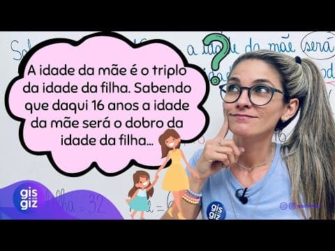 Thumbnail da aula: EQUAÇÃO 1º GRAU COM PROBLEMAS #06 | RESOLUÇÃO DE PROBLEMAS Matemática Básica |