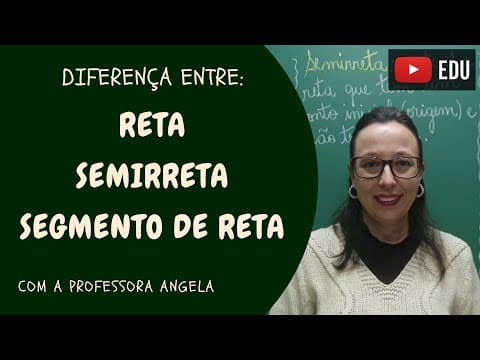 Thumbnail da aula: Você sabe a diferença entre: RETA, SEMIRRETA e SEGMENTO DE RETA - Professora Angela