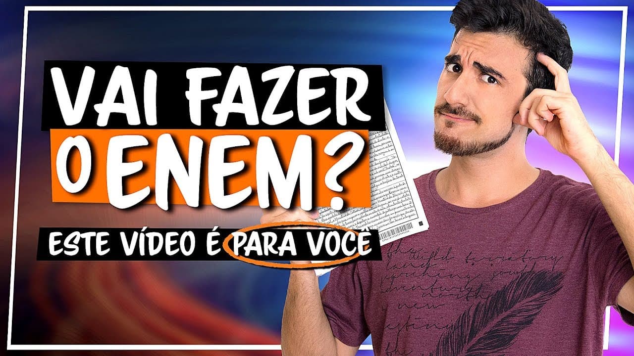 Thumbnail: Se o ENEM fosse AMANHÃ, o que você faria? (Dica de estudo)