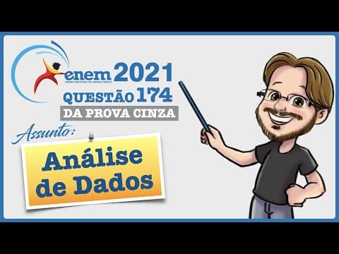 Thumbnail da aula: ENEM 2021 || Análise de Dados || A receita R de uma empresa ao final de um mês é o dinheiro captado