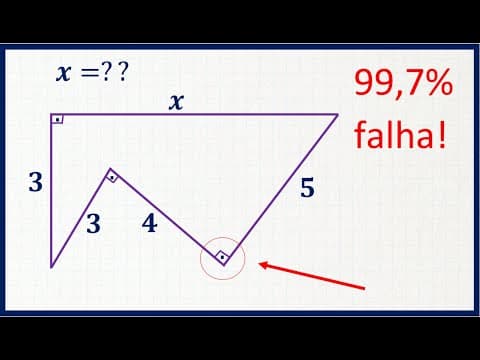 Thumbnail da aula: 💟 Puzzle de Geometria Plana (Não confie na figura!!) - A Matemática é LINDA! #6 💟