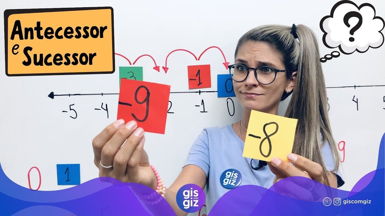 Thumbnail: ANTECESSOR E SUCESSOR - NÚMEROS POSITIVOS E NEGATIVOS 7ºANO \Prof. Gis/