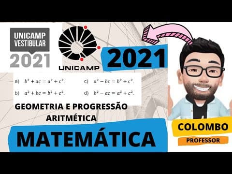 Thumbnail da aula: Vestibular UNICAMP 2021. Resolução Matemática - A soma dos valores de 𝑥 que resolvem a equação...