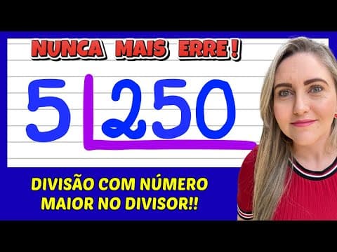Thumbnail da aula: NUNCA MAIS ERRE DIVISÃO! APRENDA COMO FAZER DIVISÃO! VEM APRENDER MATEMÁTICA COM AMOR!