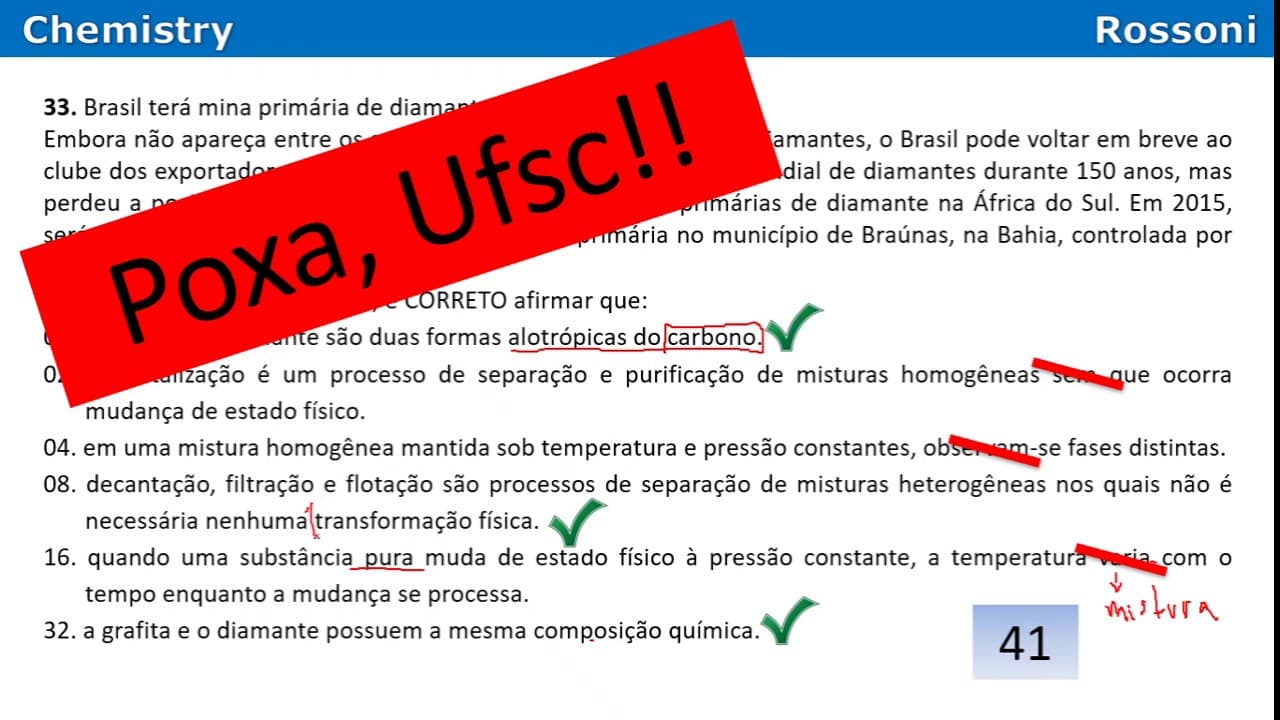 Thumbnail: UFSC 2015 Q33 - Brasil produtor de diamantes
