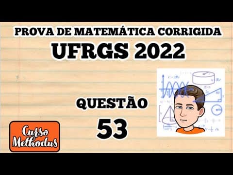 Thumbnail da aula: Questão 53 prova de matemática UFRGS 2022 - Na figura abaixo ABCD é um quadrado de lado 𝑎 e