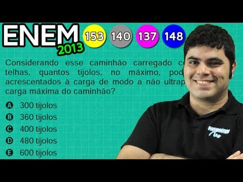 Thumbnail da aula: ENEM 2013 Matemática #13 - Proporção entre o Peso de Duas Grandezas