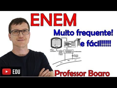 Thumbnail da aula: ENEM - USINA NUCLEAR - Questão muito FREQUENTE e fácil !!! - Professor Boaro