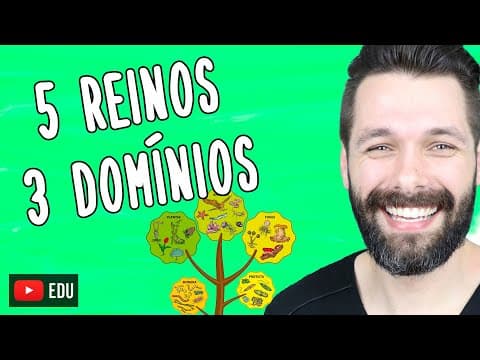 Thumbnail da aula: CINCO REINOS E TRÊS DOMÍNIOS - Classificação | Biologia com Samuel Cunha